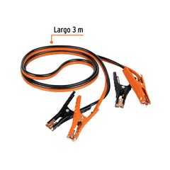 Cables pasa corriente 3 m, 225 A, 8 AWG, con funda, Truper