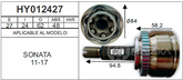 Junta Homocinética Lado Rueda Hyundai Elantra 11-17 Sonata 05-15