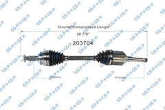 FLECHA DELANTERA IZQ CHEVROLET MALIBU 1.5L 2.5L 16-19