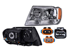 FARO IZQ JEEP GRAND CHEROKEE 99-04 FONDO CROMADO