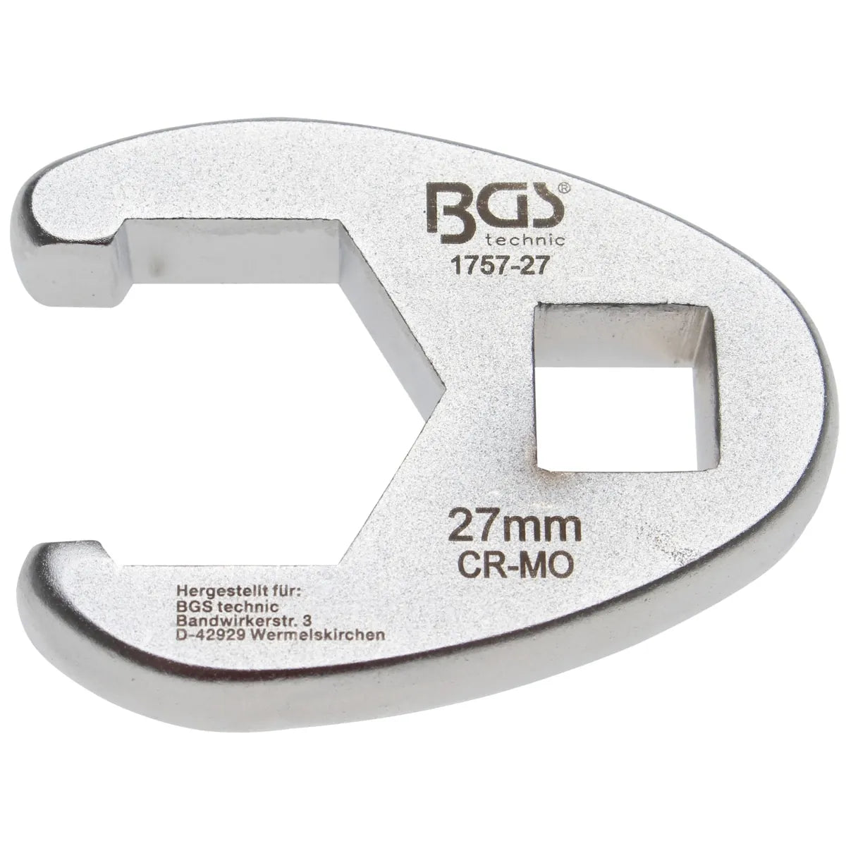 1/2" LLAVE BOCA HEXAGONAL ABIERTA (MEDIA LUNA) 27 MM