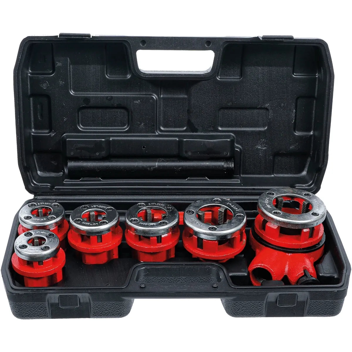 JUEGO 8 PIEZAS DE TERRAJAS PARA TUBERIAS, 1/4" - 1 1/4"