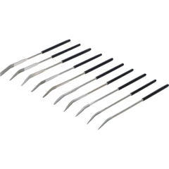 JUEGO 10 PIEZAS DE LIMAS DIAMANTE, DOBLADAS 140X3 MM