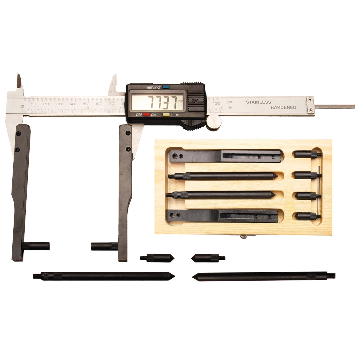 JUEGO DE CALIBRE (VERNIER) DIGITAL Y ACCESORIOS