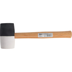 MAZA DE GOMA | MANGO DE NOGAL | CABEZA BLANCA-NEGRA Ø 63 MM