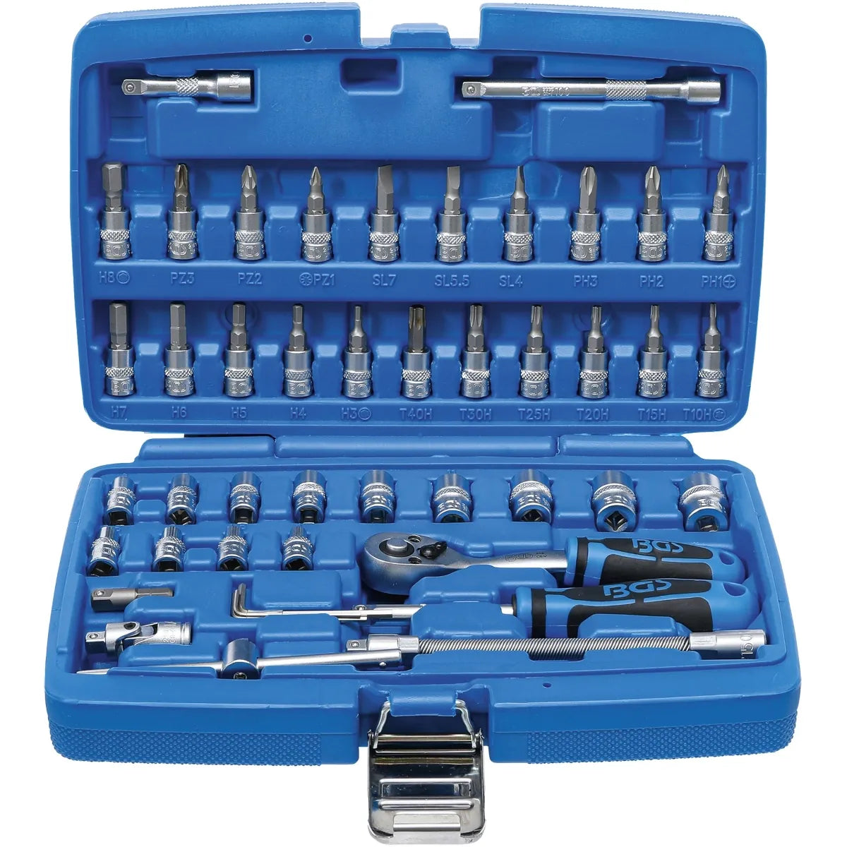 JUEGO 46 PIEZAS DE DADOS 1/4"