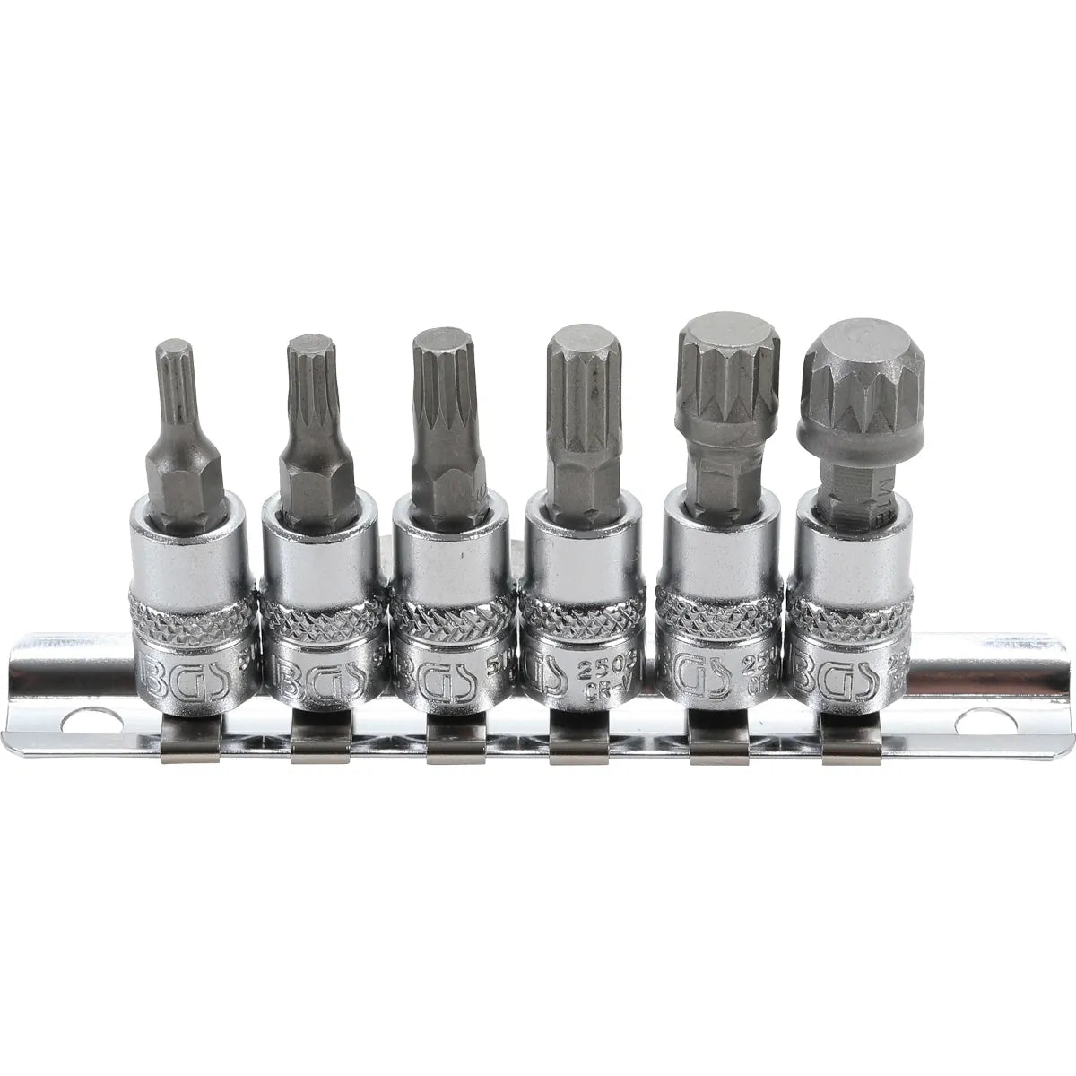 JUEGO DE 6 PIEZAS DE DADOS CON PUNTA 1/4" XZN, M4 - M12