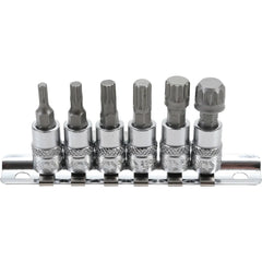 JUEGO DE 6 PIEZAS DE DADOS CON PUNTA 1/4" XZN, M4 - M12