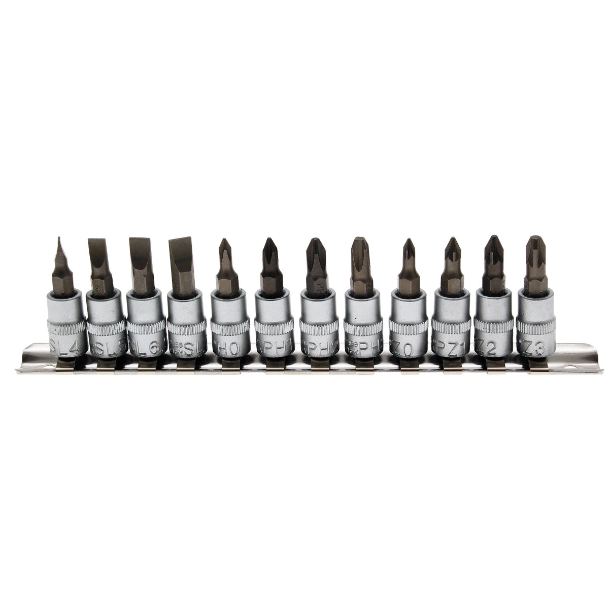 JUEGO DE 12 PIEZAS DE DADOS CON PUNTA 1/4" PH PZ