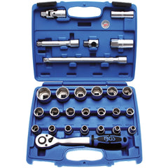 JUEGO 27 PIEZAS DE DADOS 1/2" EN STANDARD