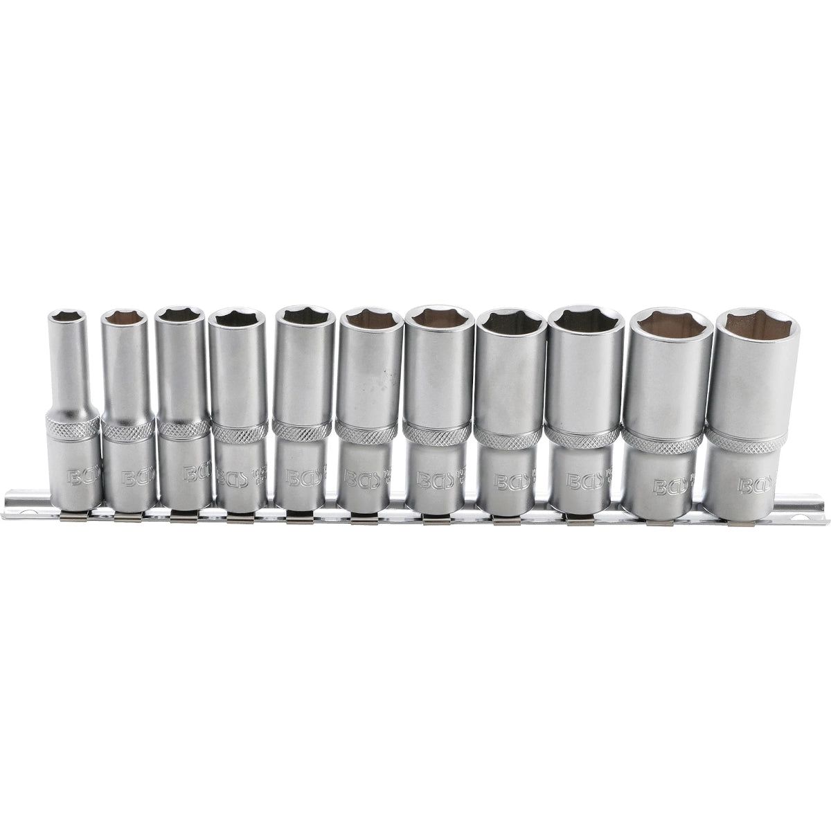 JUEGO 11 PIEZAS DE DADOS LARGAS 3/8" 8-19 MM