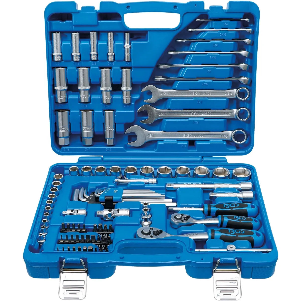 JUEGO 92 PIEZAS DE DADOS 1/4" + 3/8" EN STANDARD