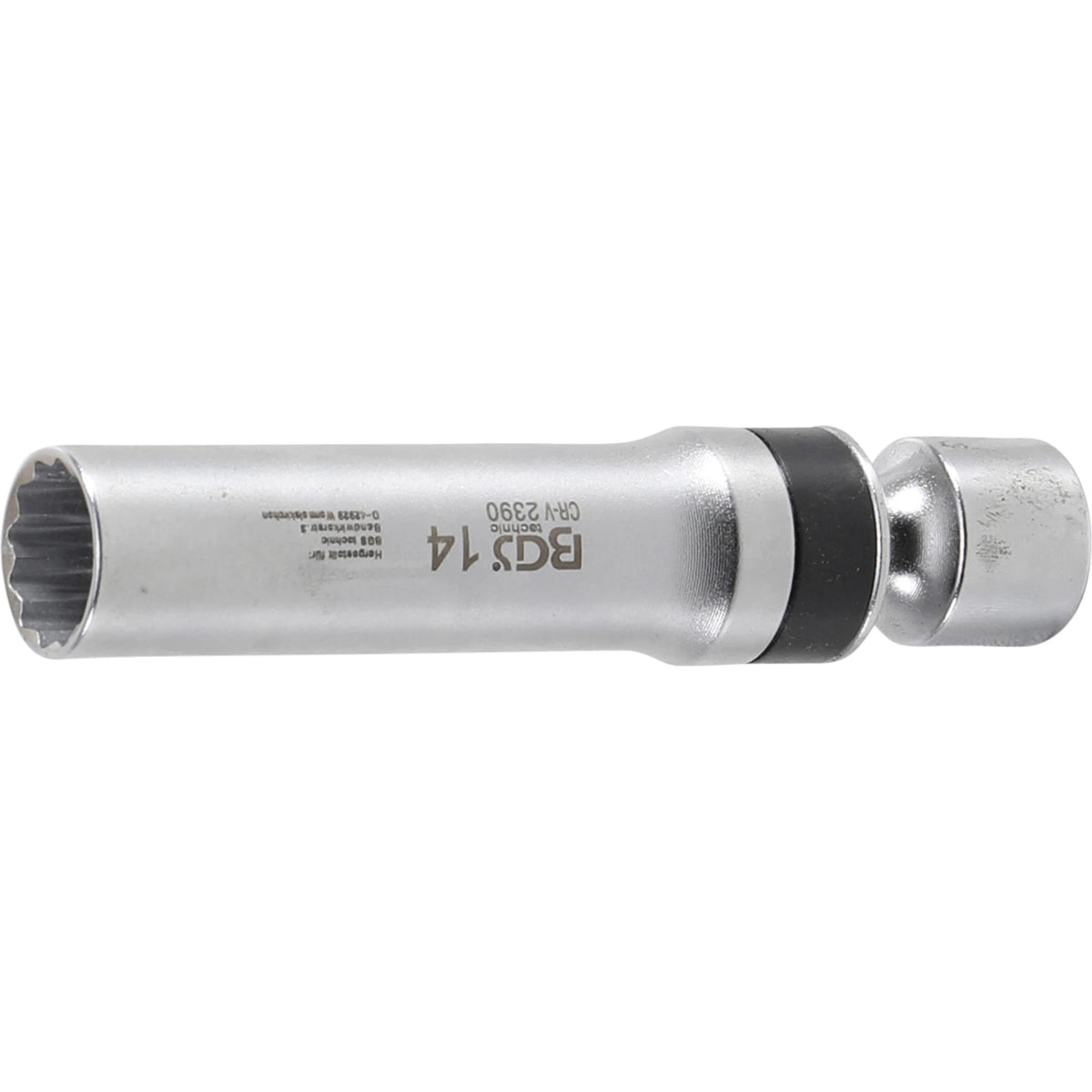 DADO PARA BUJÍAS 14 MM CON 12 PUNTAS 3/8" LONGITUD 100 MM CON RESORTE