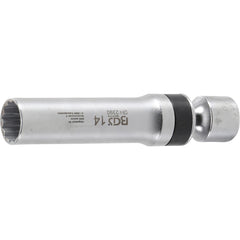 DADO PARA BUJÍAS 14 MM CON 12 PUNTAS 3/8" LONGITUD 100 MM CON RESORTE