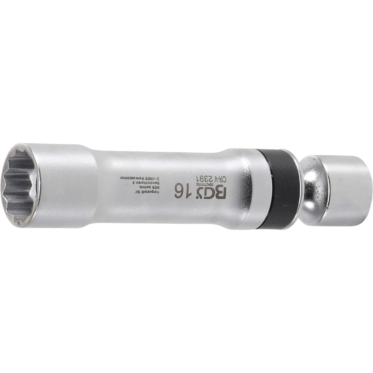 DADO PARA BUJÍAS 16 MM CON 12 PUNTAS 3/8" LONGITUD 100 MM CON RESORTE