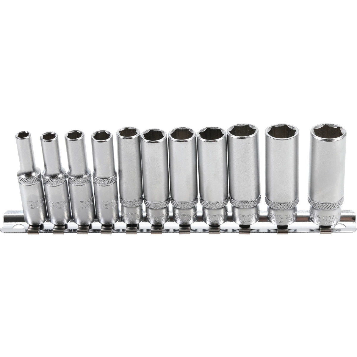 JUEGO 11 DADOS LARGOS 1/4" EN STANDARD