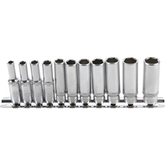 JUEGO 11 DADOS LARGOS 1/4" EN STANDARD