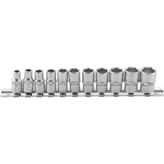 JUEGO 11 PIEZAS DE DADOS 1/4" EN STANDARD