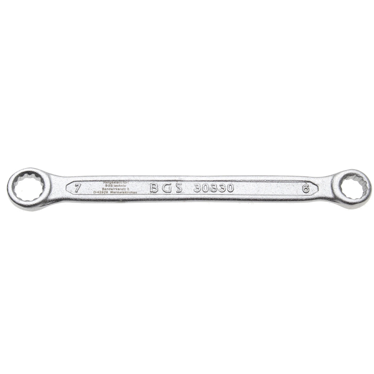 LLAVE DE DOBLE ESTRELLA EXTRA PLANO, 6 X 7 MM