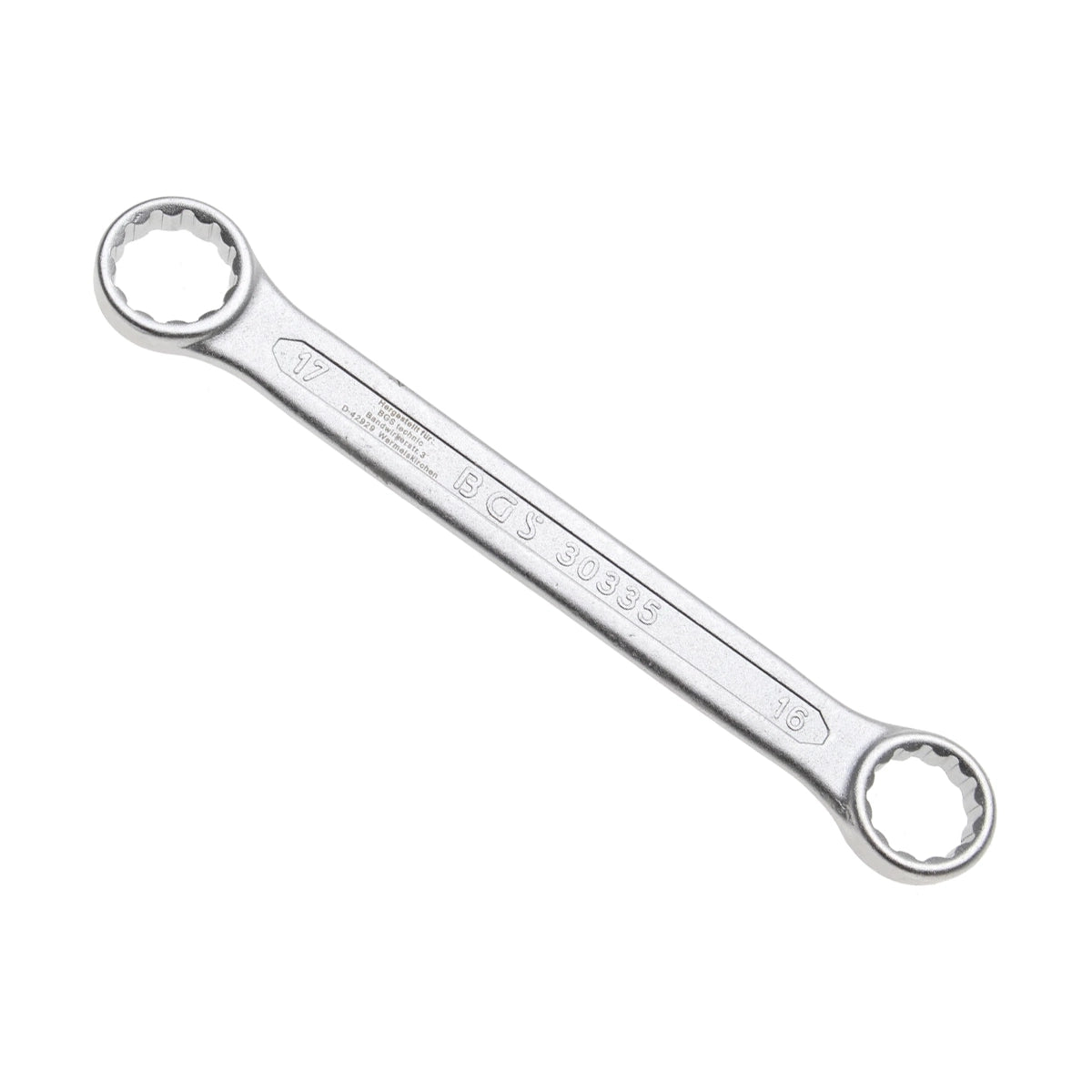 LLAVE DE DOBLE ESTRELLA EXTRA PLANO, 16 X 17 MM
