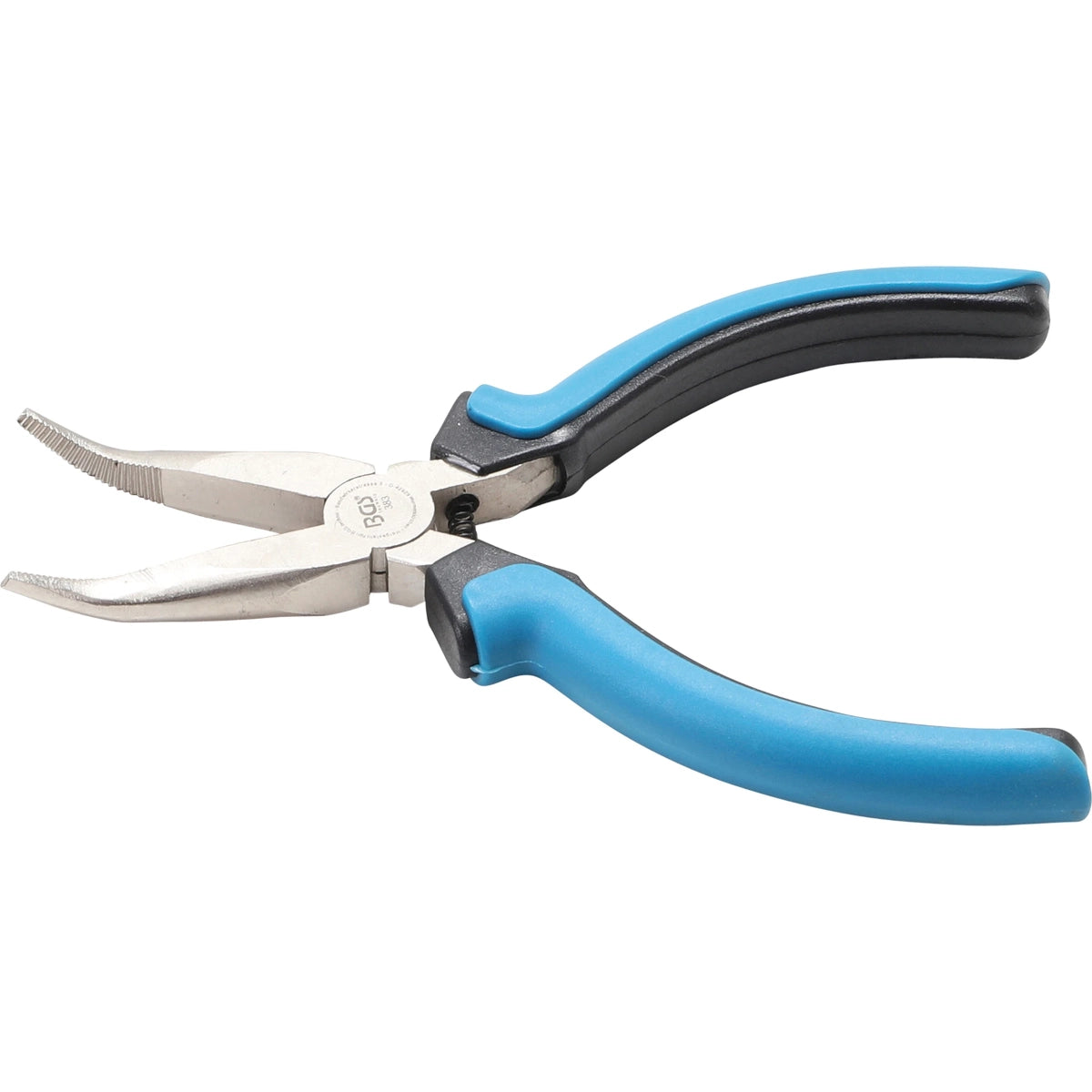 PINZA DE BOCA SEMIRREDONDA CURVADA PARA ELECTRONICA, 125 MM
