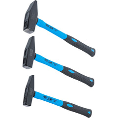 JUEGO DE MARTILLOS DE AJUSTADOR | MANGO DE FIBRA DE VIDRIO | DIN 1041 | 300 / 500 / 800 G | 3 PIEZAS