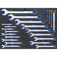 BANDEJA PARA CARRO CON LLAVES COMBINADAS,LLAVES PLANAS TORX, 22 PIEZAS