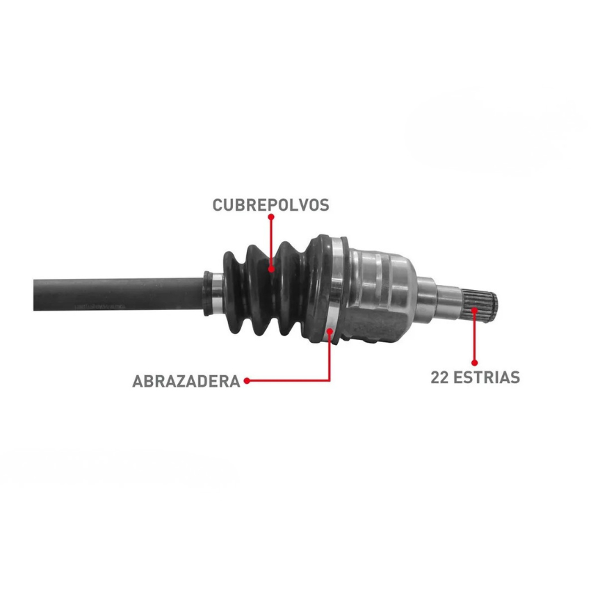 FLECHA DELANTERA DER CHEV SPARK 1.2L 11-17 STD C/ABS