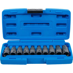 JUEGO 10 PIEZAS DADO CON PUNTA DE IMPACTO T-STAR (TORX), T20 - T70