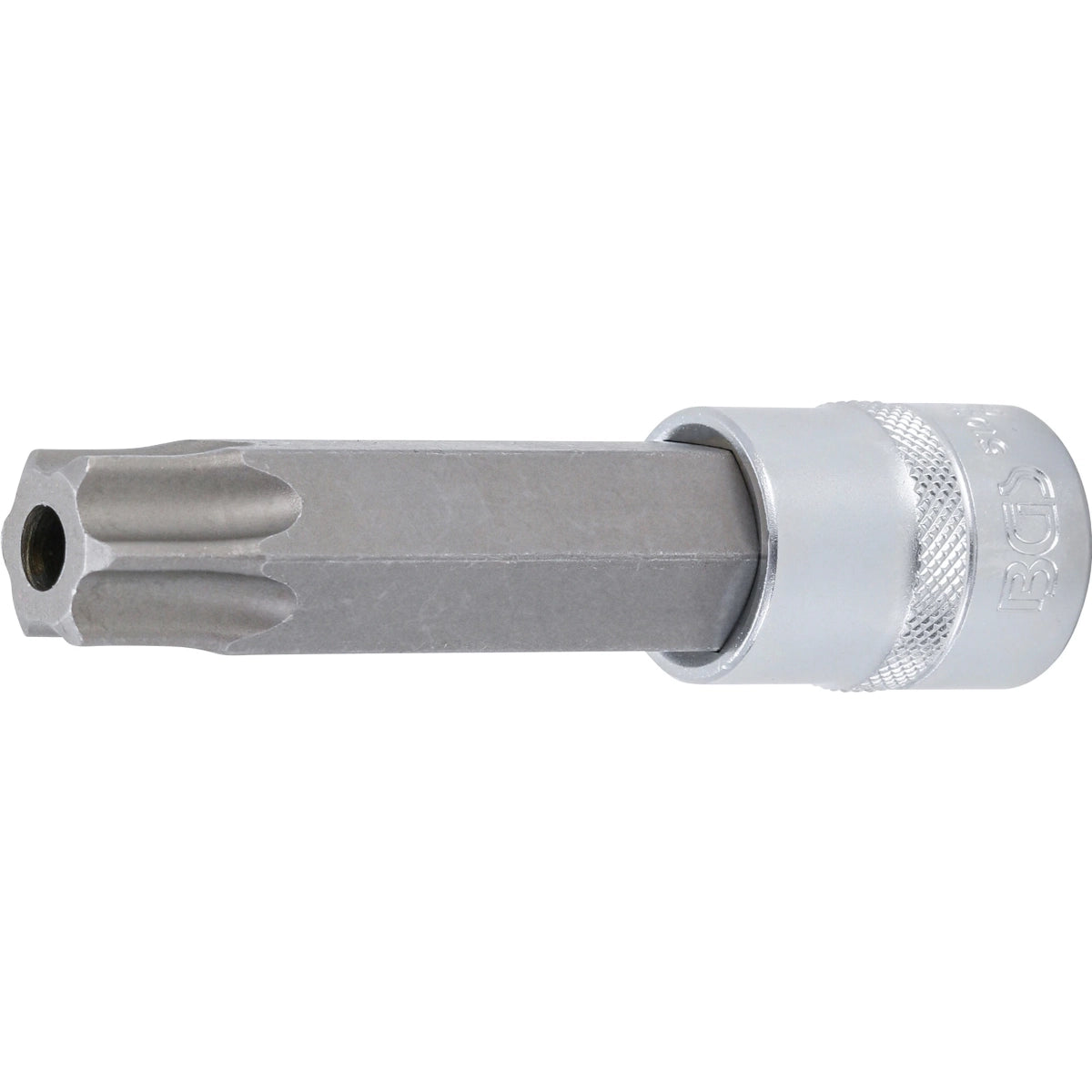 DADO CON PUNTA | LONGITUD 110 MM | ENTRADA 12,5 MM (1/2") | PERFIL EN T (PARA TORX) CON PERFORACIÓN T90