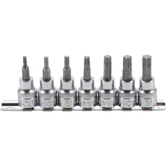 JUEGO 7 PIEZAS DE DADO CON PUNTA T-STAR (TORX) 3/8"