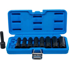 JUEGO DE DADOS DE IMPACTO E-TORX, LARGAS | ENTRADA 12,5 MM (1/2") | E10 - E24 | 9 PIEZAS