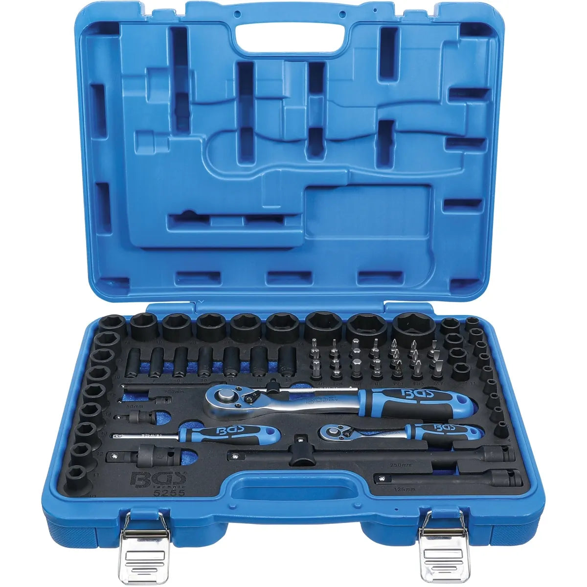 JUEGO 69 PIEZAS DE DADOS DE IMPACTO 1/4" +1/2"