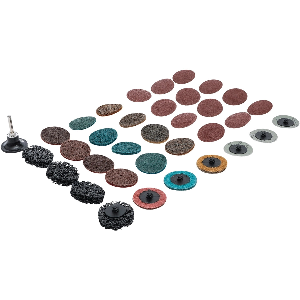 JUEGO DE DISCOS ABRASIVOS / PLATOS DE LIJADORA | Ø 50 MM | 35 PIEZAS