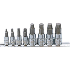 JUEGO DE EXTRACTORES DE TORNILLOS | ENTRADA 6,3 MM (1/4") / 10 MM (3/8") / PARA HEXÁGONO INTERIOR DEFECTUOSO 3 - 10 MM | 8 PIEZAS