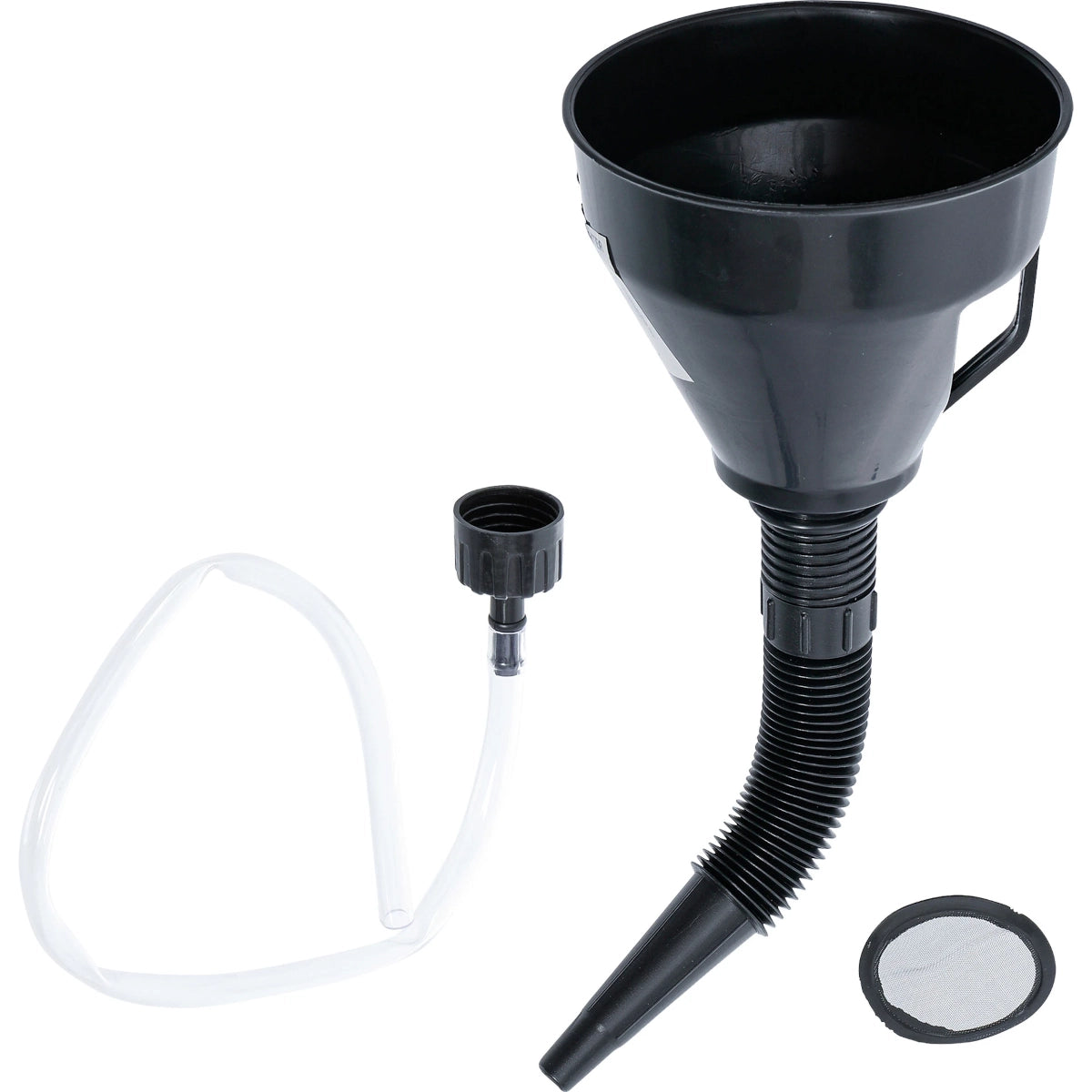JUEGO DE EMBUDOS PARA ACEITE | CON TUBO FLEXIBLE Y MANGUERA | Ø 135 MM | 3 PIEZAS