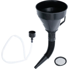 JUEGO DE EMBUDOS PARA ACEITE | CON TUBO FLEXIBLE Y MANGUERA | Ø 135 MM | 3 PIEZAS