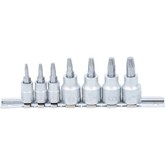 JUEGO DE EXTRACTORES DE TORNILLOS | ENTRADA 6,3 MM (1/4") / 10 MM (3/8") | PARA PERFIL EN T (PARA TORX) DEFECTUOSO | T10 - T40 | 7 PIEZAS