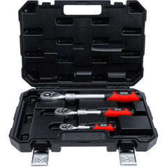 JUEGO DE MATRACAS REVERSIBLES | EXTENSIBLE | 6,3 MM (1/4") - 10 MM (3/8") - 12,5 MM (1/2") | 3 PIEZAS