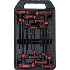 JUEGO 9 PIEZAS DE LLAVES CON MANGO EN T PARA TORNILLOS HEXAGONALES