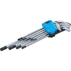 JUEGO 9 PIEZAS DEL LAVES TORX (T-STAR (TORX)), INVIOLABLES EN BRAZO LARGO T10-50