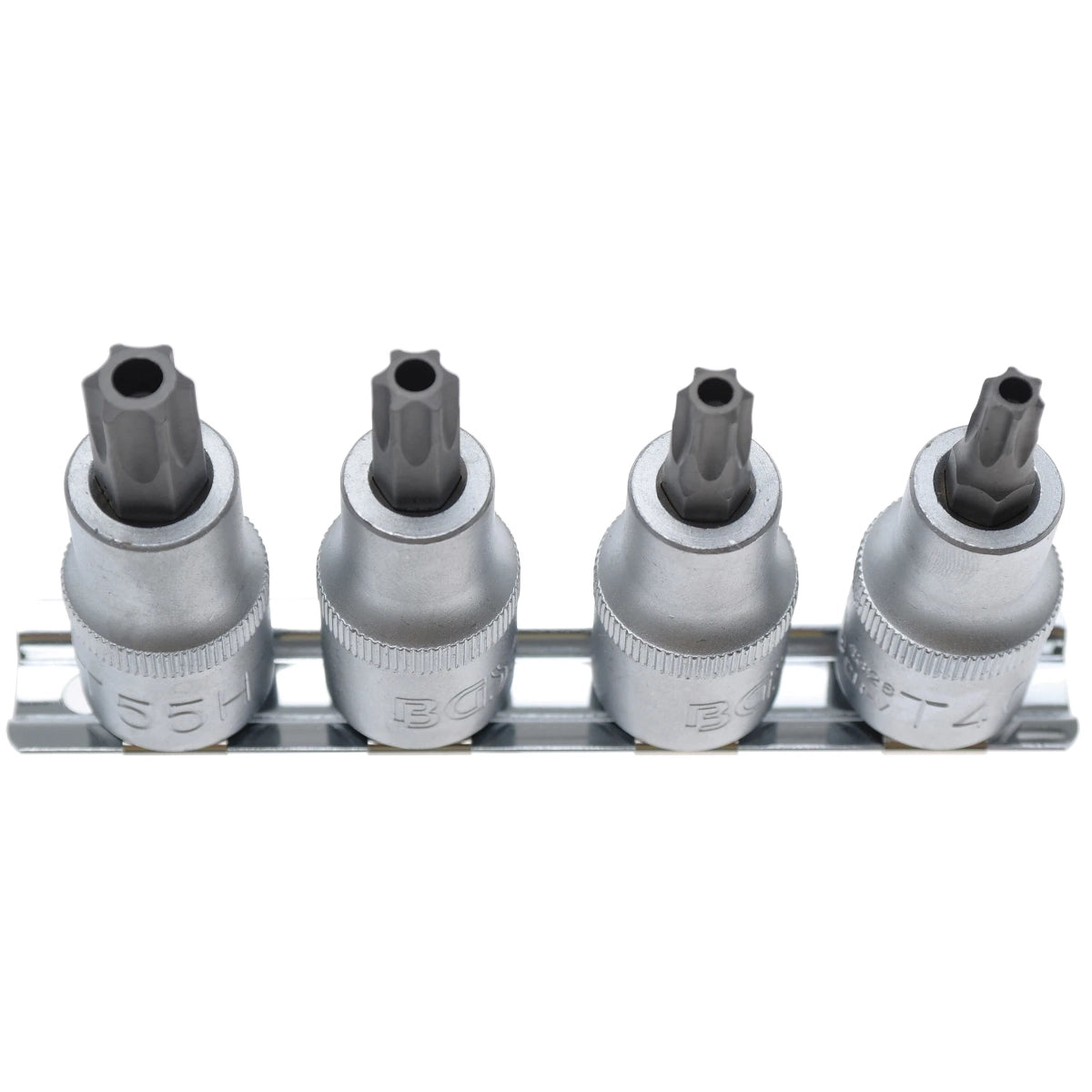 JUEGO DE 4 PIZAS DE DADOS CON PUNTA INVIOLABLES T-STAR (TORX), T40-T55