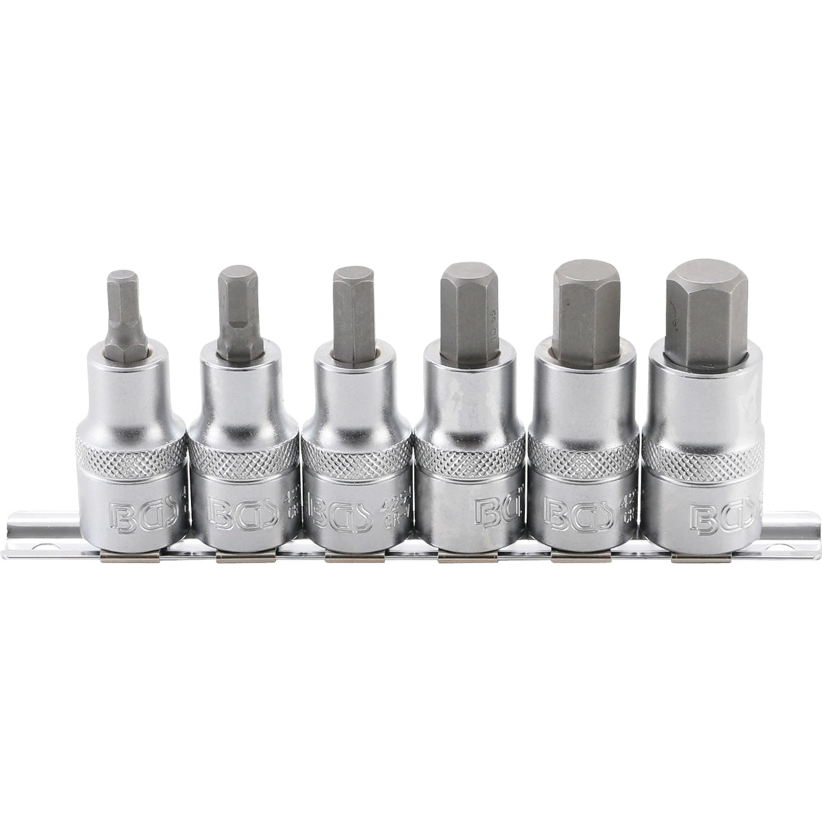 JUEGO 6 PIEZAS DE DADO CON PUNTA 1/2" , HEXAGONAL 6-14 MM, 12.5