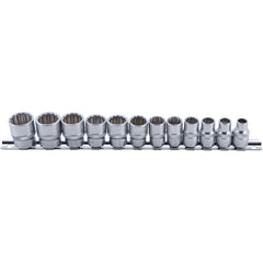 JUEGO DE DADOS HEXAGONALES | 12 CARAS | ENTRADA 10 MM (3/8") | 8 - 19 MM | 12 PIEZAS