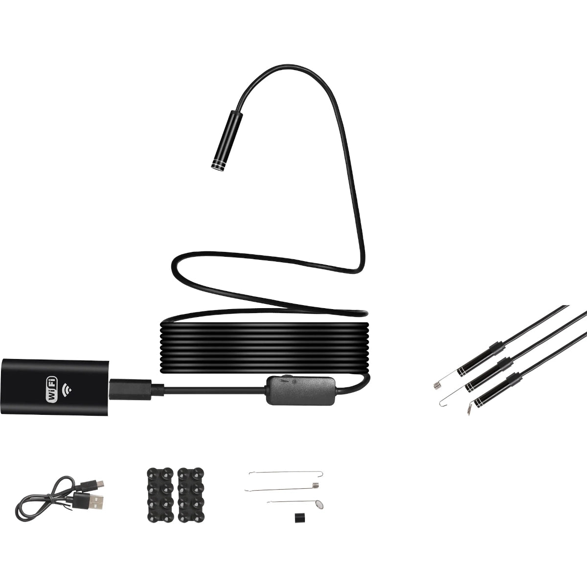 ENDOSCOPIO WIFI | RESOLUCIÓN HD 1280*720 | IP67 | LED | CABLE 3.5 M