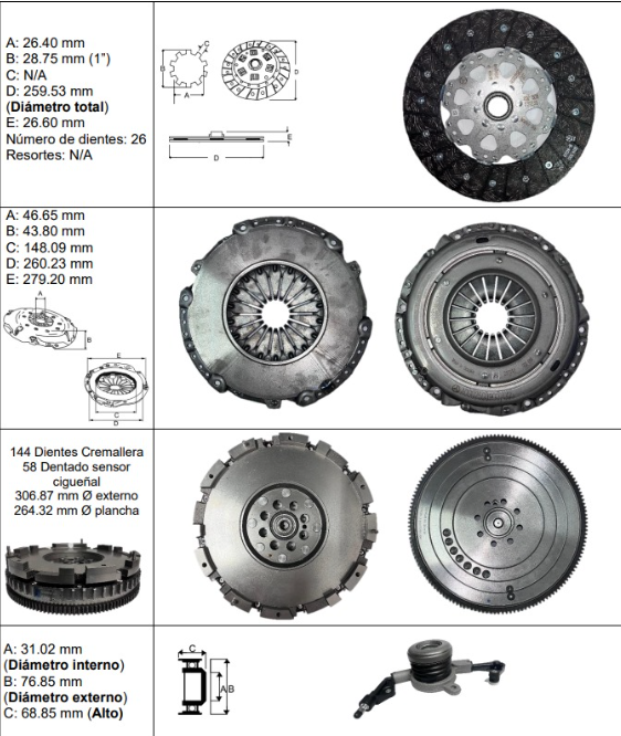 KIT DE EMBRAGUE SPRINTER 19/23