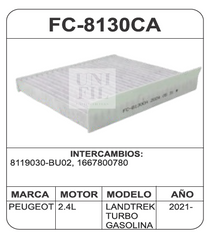 FILTRO DE CABINA PEUGEOT LANDTREK RAM 1200