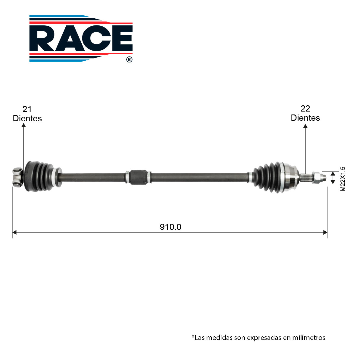 Flecha Del Der Ram Promaster Rapid 1.4L 17-24 T/M