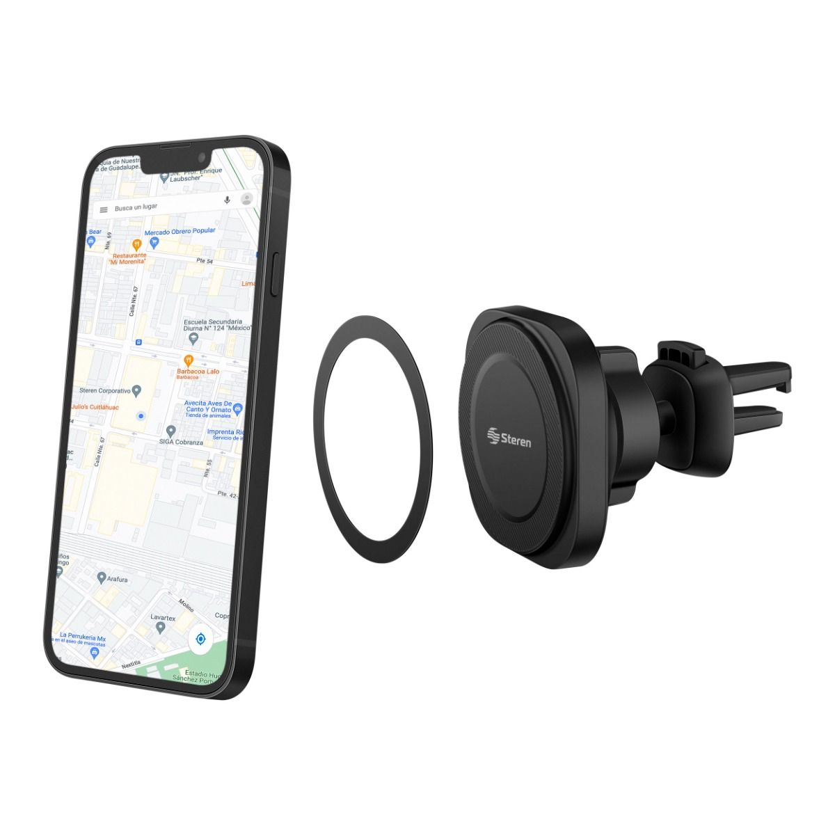 Soporte para celular magnético con pinza para ventilas